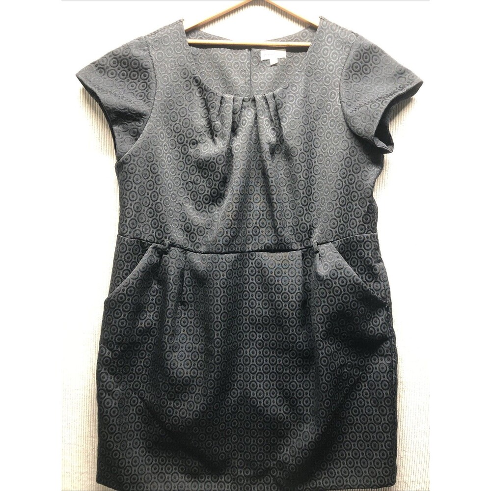 Shelby & Palmer Dress Women 22 Black Circle Print Pockets Plus Career Office